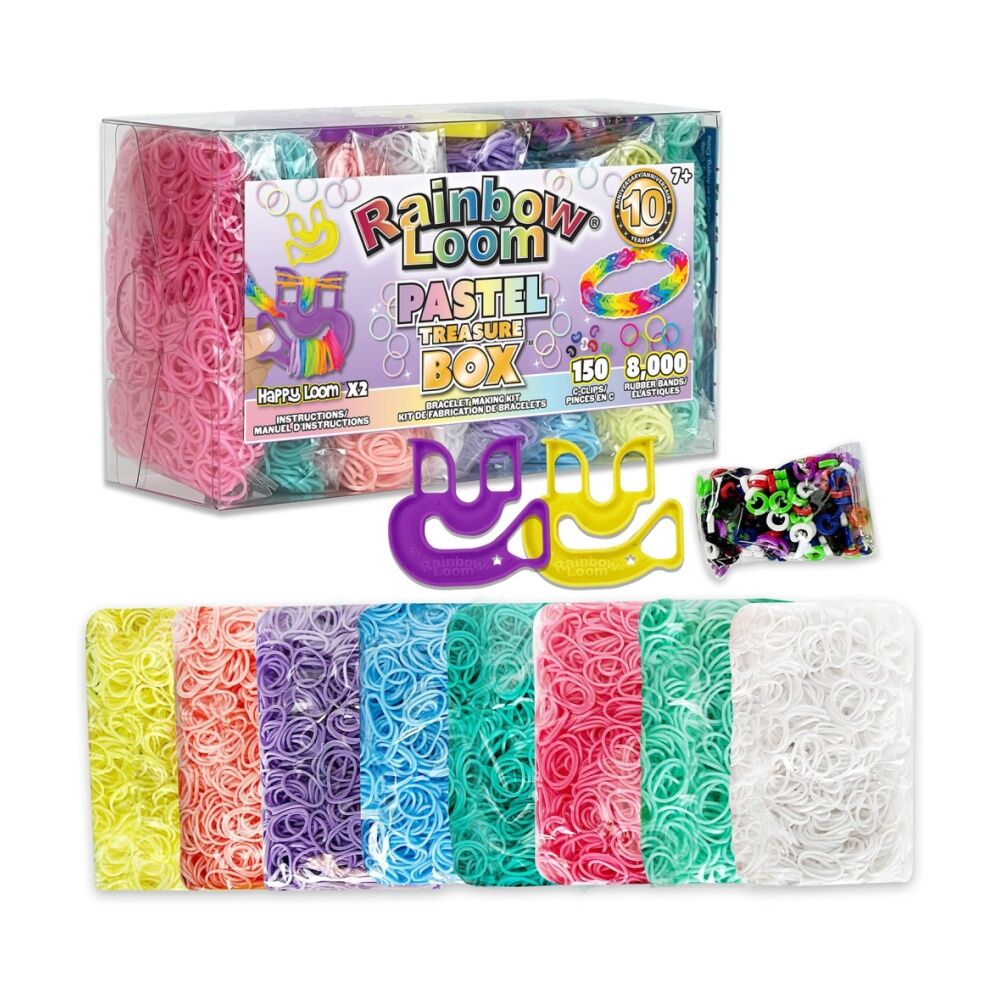 Rainbow Loom 8152pc Treasure Box Pastel Bracelet Bands Kit Craft Set — image 2