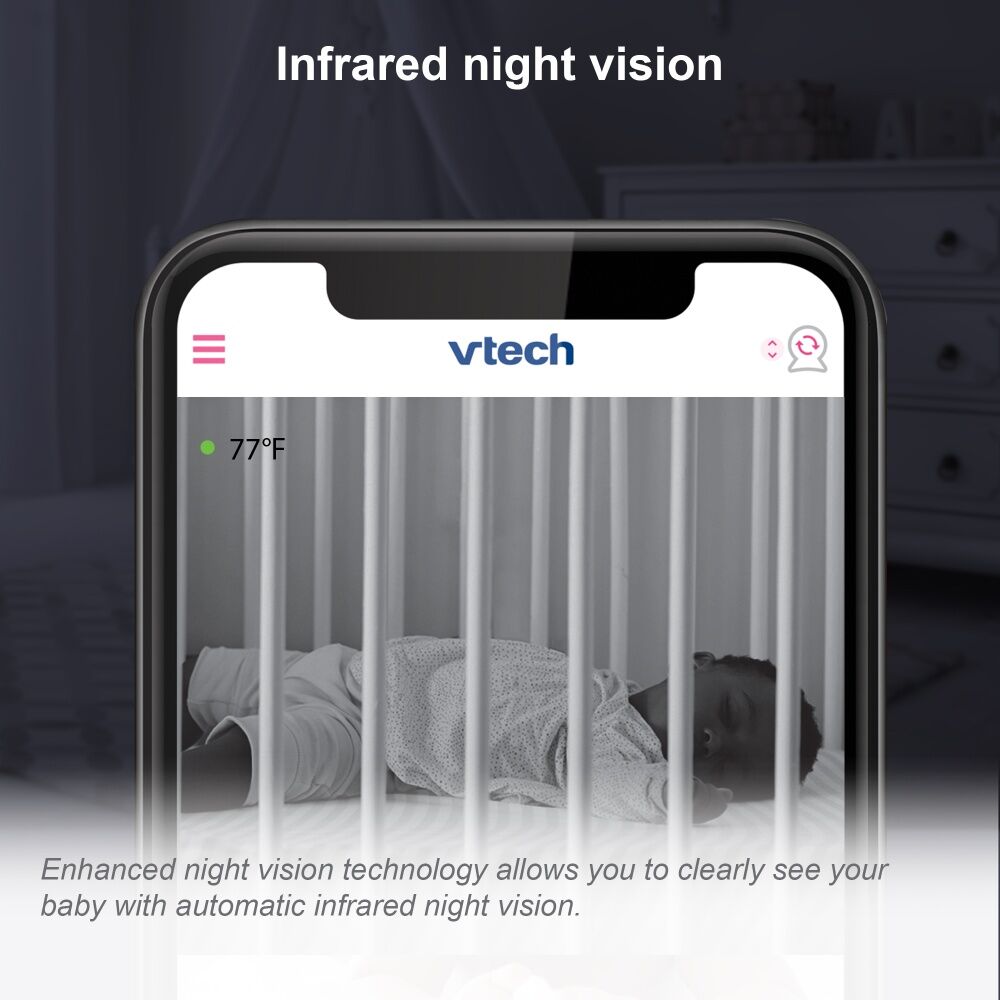 Vtech RM9751 1080p HD Wide Angle Wi-Fi Baby Camera w/ Night Vision Motion Alert VTech — image 5