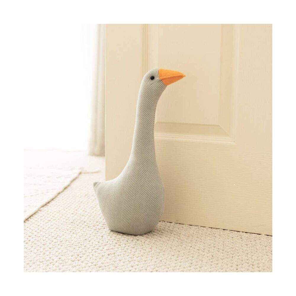 Splosh Rustic Meadow Weighted Fabric Door Stop Goose Grey 20x12x40cm Splosh — image 4