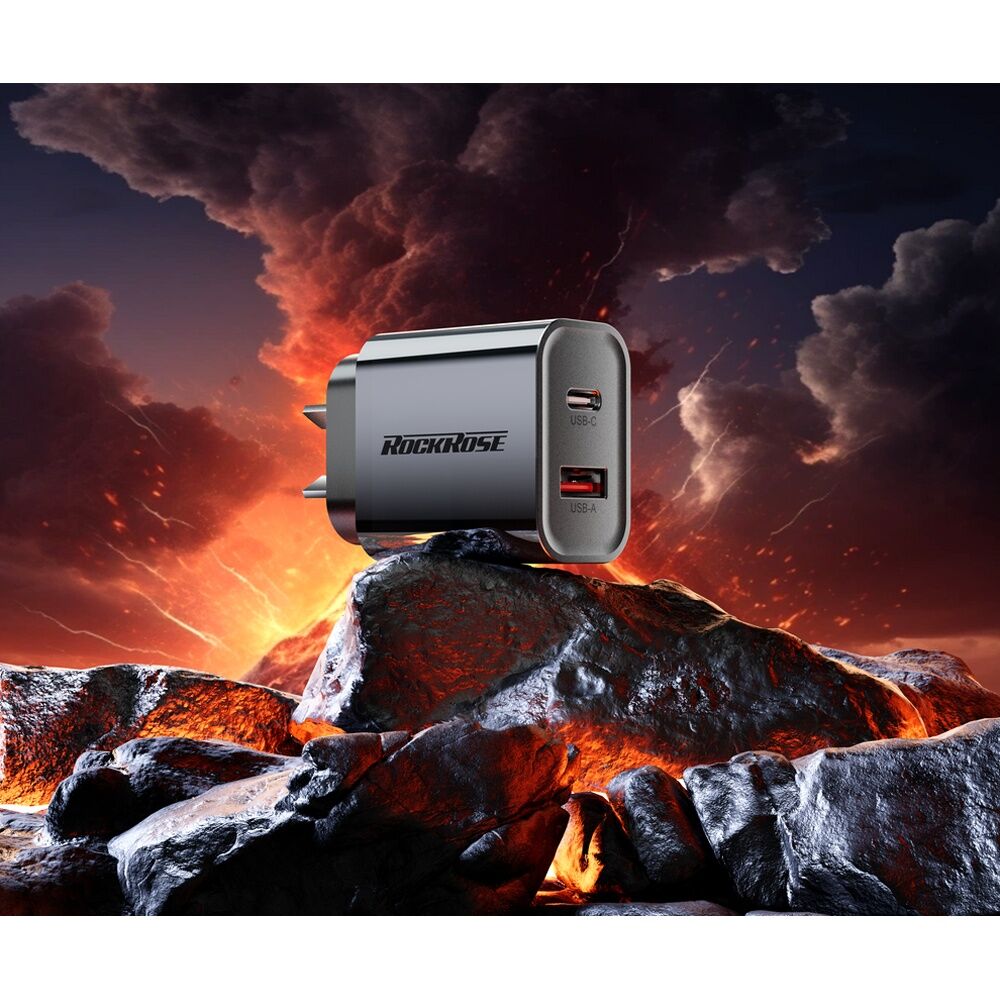 Rockrose RRTC57 Infinito G65 3-Port Fast Charging 65W GaN PD QC 3.0 Power Adapter - Ultra Compact Multi-Protection - Space Grey Color Only 1 Title — image 6