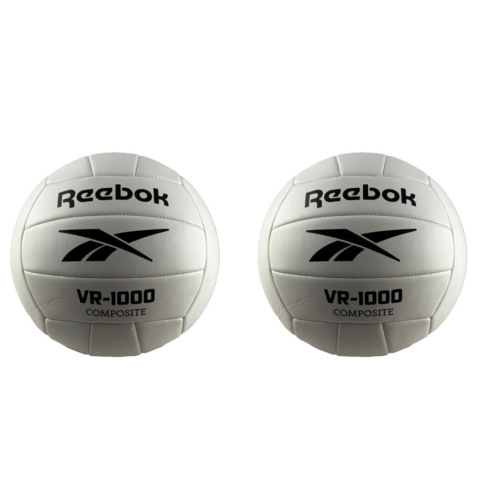 Reebok Beach Volleyball Ultra Soft Feel Composite Sports Ball VR1000 White (2 Pack)