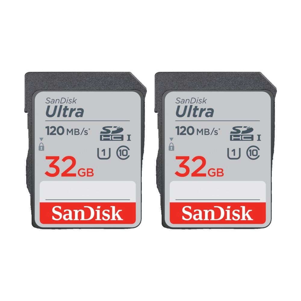 Sandisk 32GB Sdhc Card 120Mb/S SDHC Memory 120MB/S Speed SD UHS-I (2 Pack)