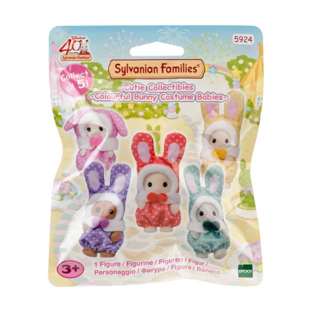 Sylvanian Families Cutie Collectibles Colourful Bunny Costume Babies - Mystery Bag Collectible Toy For Kids 3y+