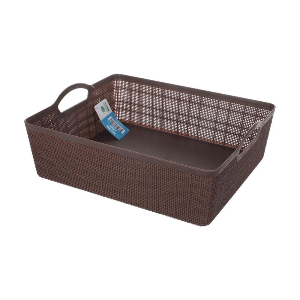 Braz 34x27.5x12cm Home Organisation Fabric Storage Jute Tray Large Assorted — image 3