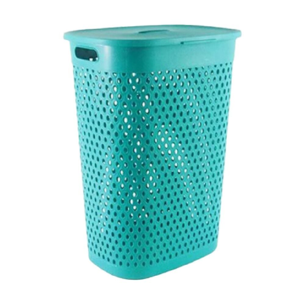 Braz Plastic Belle 60cm Laundry Hamper w/ Lid & Ventilated Handles Assorted (4 Pack) — image 2
