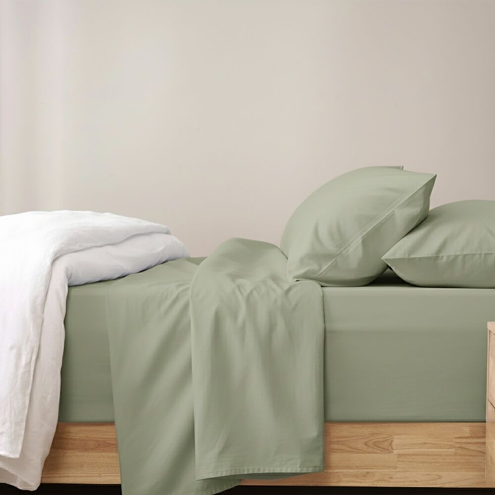 Renee Taylor 2pc Renee Taylor 400TC Egyptian Cotton Standard Pillowcase Pair Basil (2 Pack) — image 4