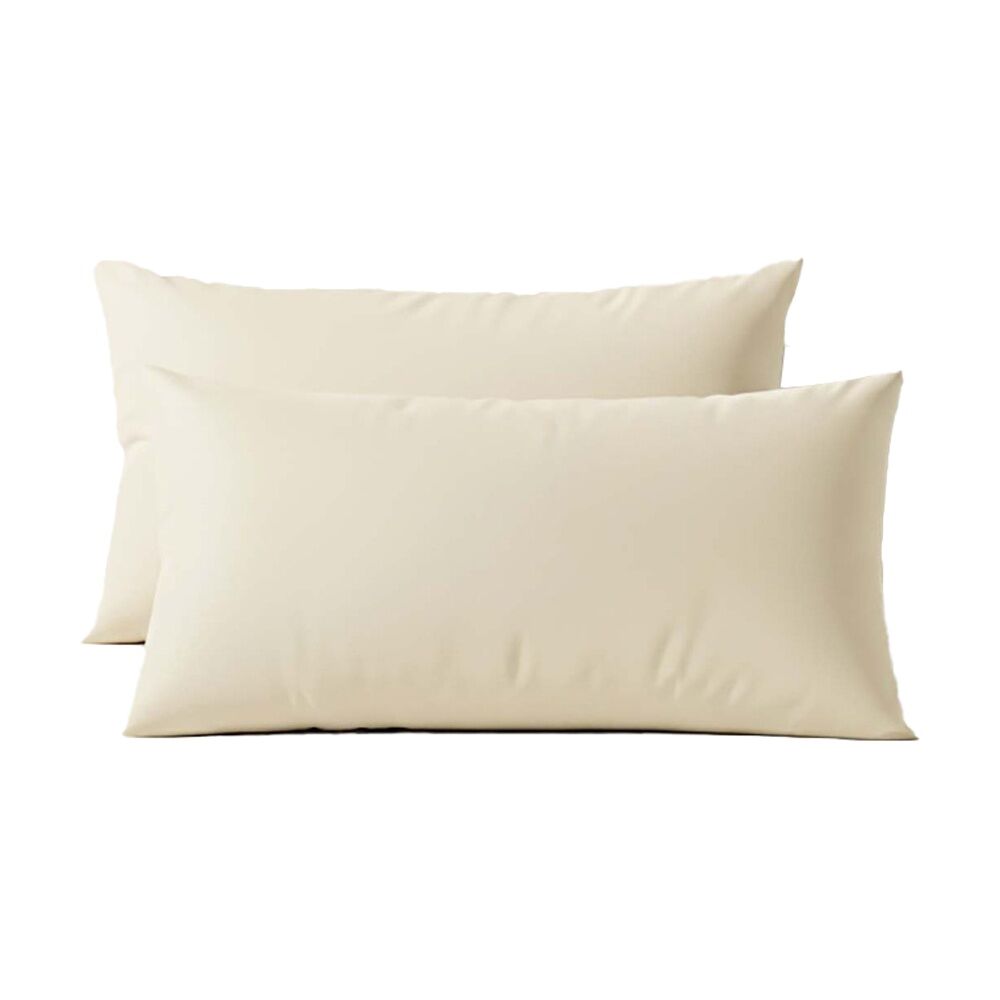 Renee Taylor 400TC Egyptian Cotton King Pillowcase Pair Vanilla 50x90cm (2 Pieces)
