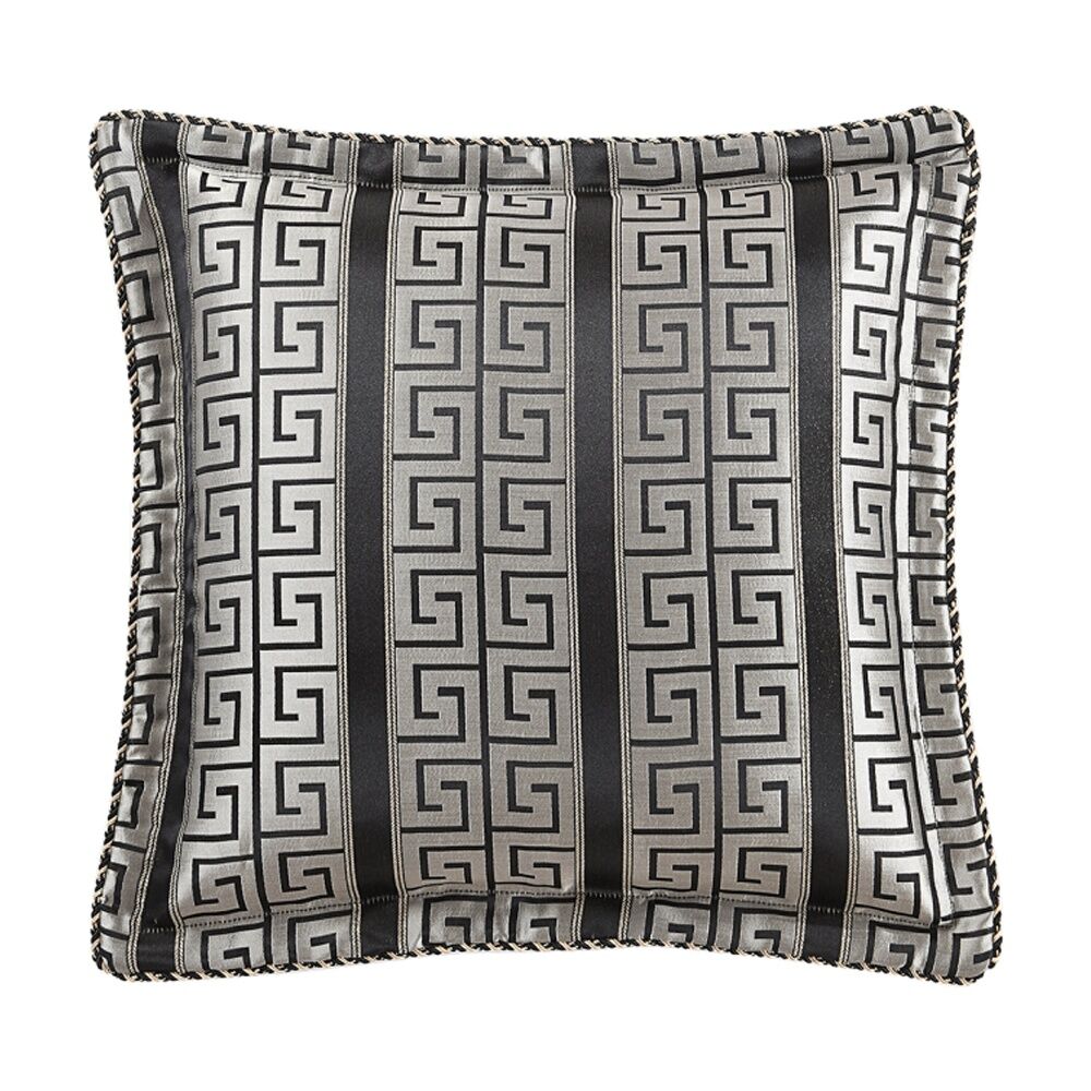 Renee Taylor Regalia Collection Mayana Cushion Champenge Silver & Black 45x45cm