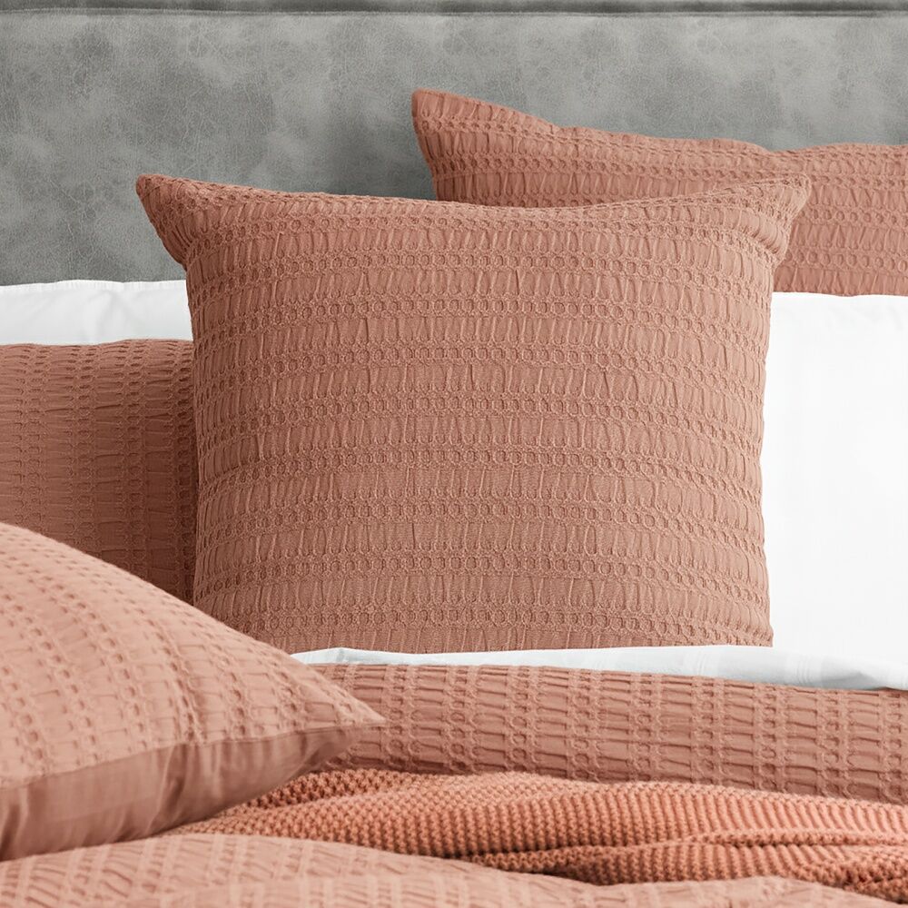 Cloud Linen KG Linen Celeste Seersucker Cotton Waffle European Pillowcase Premium — image 2