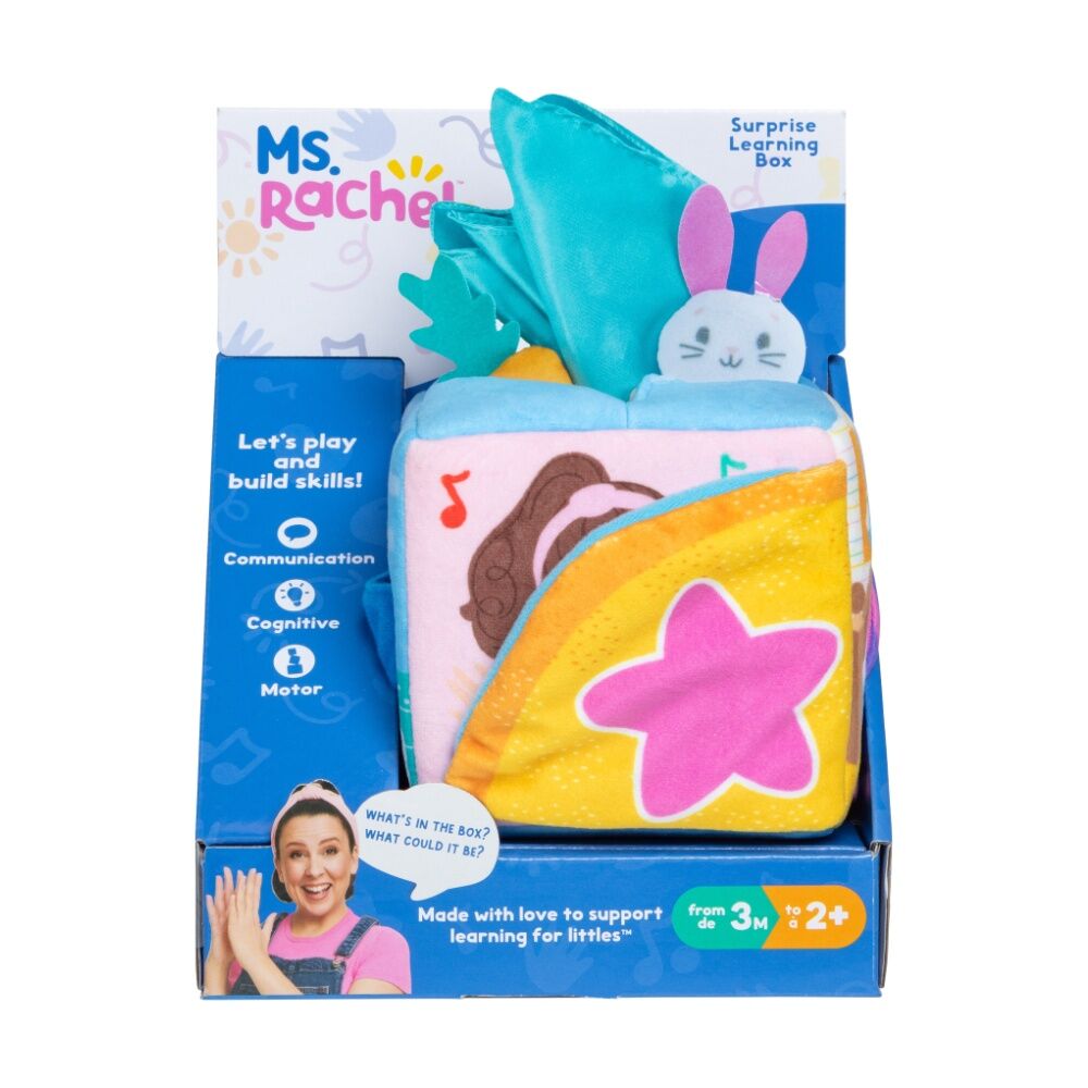 MS Rachel 3m+ Infant/Toddler Skill Building Surprise Learning Box Soft Toy