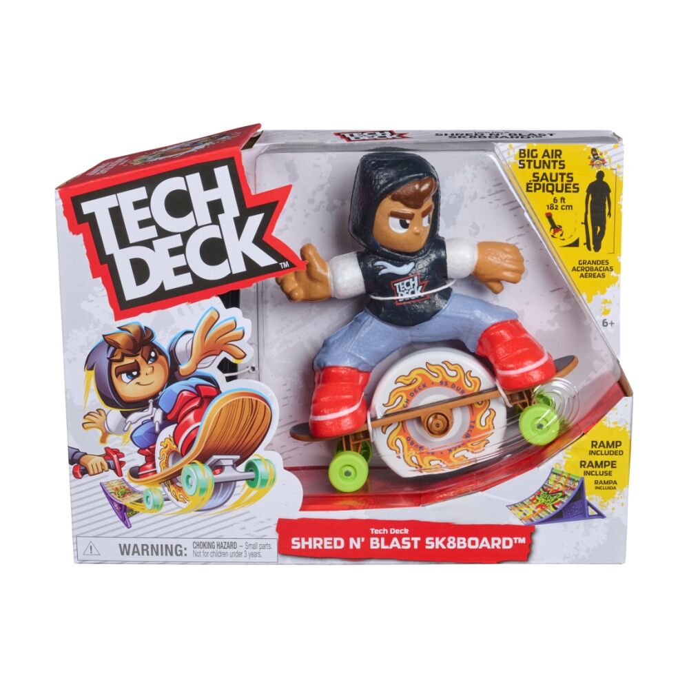 Tech Deck 5y+ Shred N' Blast Skateboard Kids Play Toy w/ Ramp