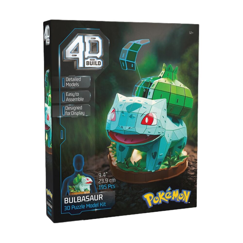 4D Build Pokémon Model Building Puzzle Kit 12y+ 23.5.x29x23.9cm Bulbasaur