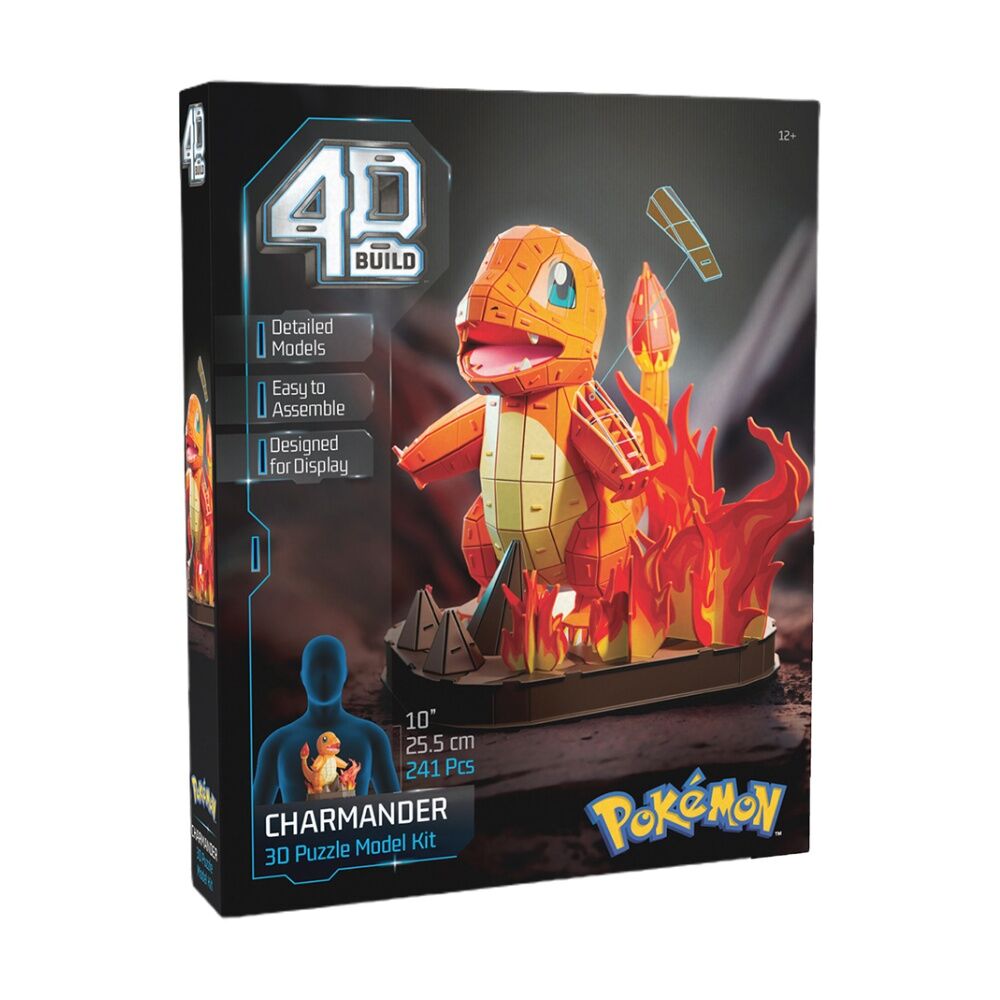4D Build Pokémon Model Building Puzzle Kit 12y+ 24.8x23.5x25.5cm Charmander