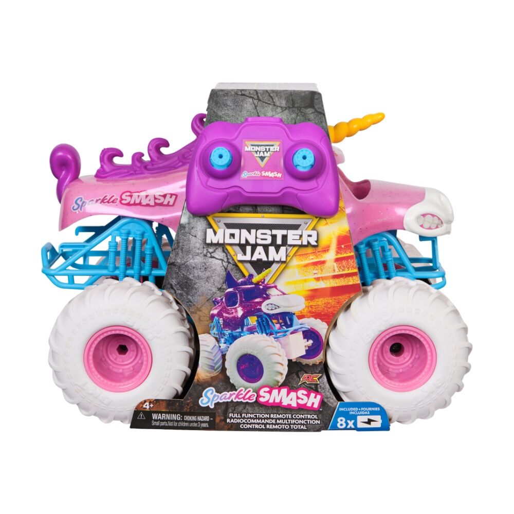 Monster Jam 1:15 Sparkle Smash Ratio Control Kids Play Toy 4y+