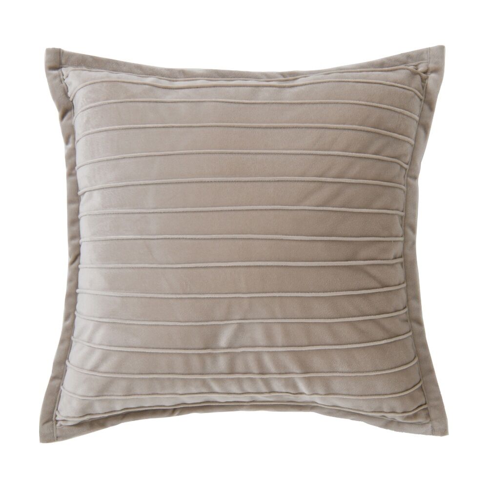 Bianca Saphira Square Beige/Brown Latte Velvet Decor Cushion 43x43cm (2 Pack) — image 2
