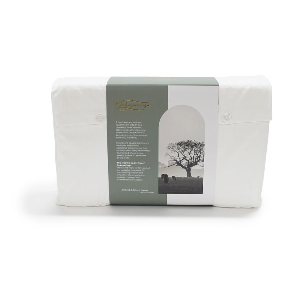 Onkaparinga King Onkaparinga 300TC Hepburn 100% Cotton Percale Sheet Set White — image 4