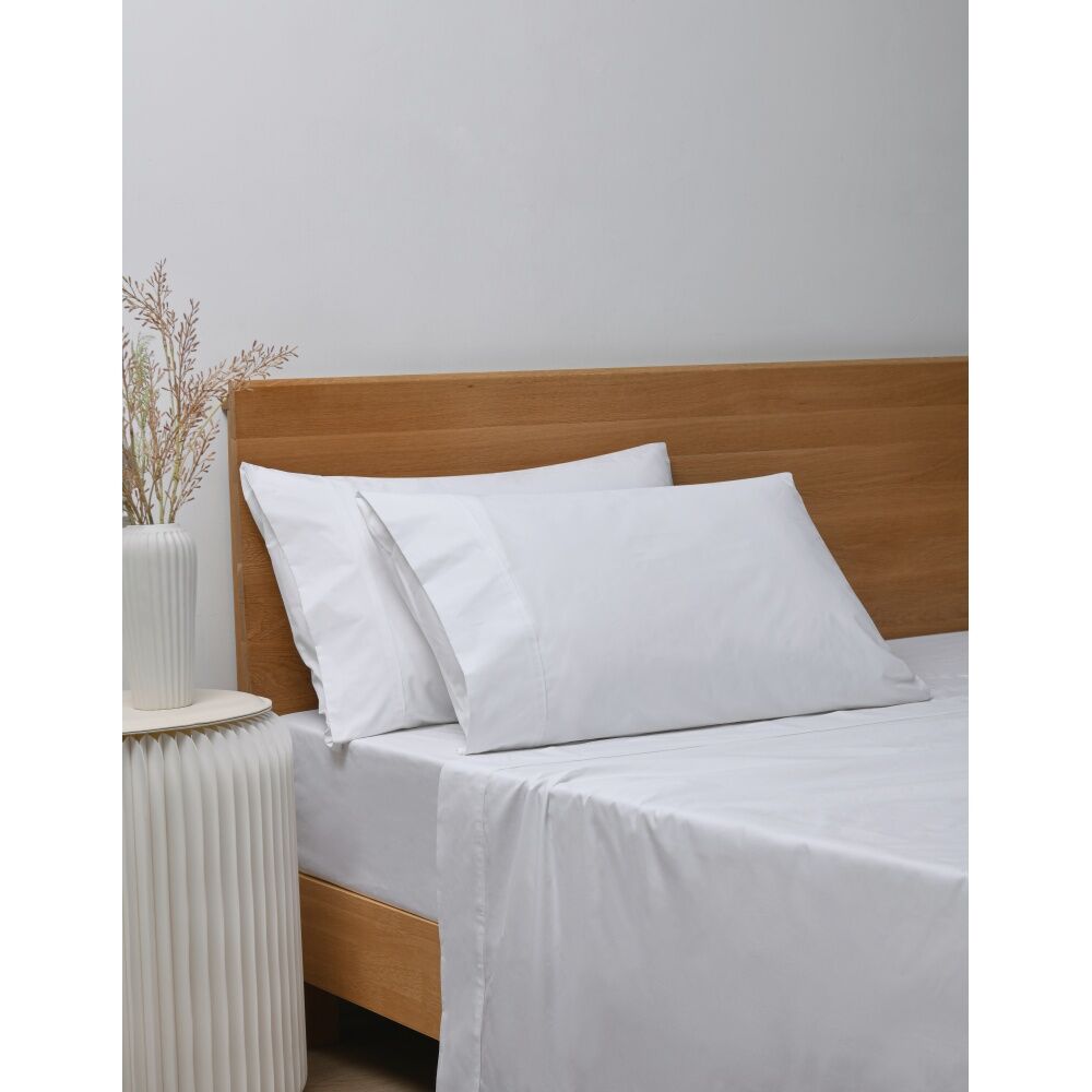 Onkaparinga Queen Onkaparinga 300TC Hepburn 100% Cotton Percale Sheet Set White — image 3