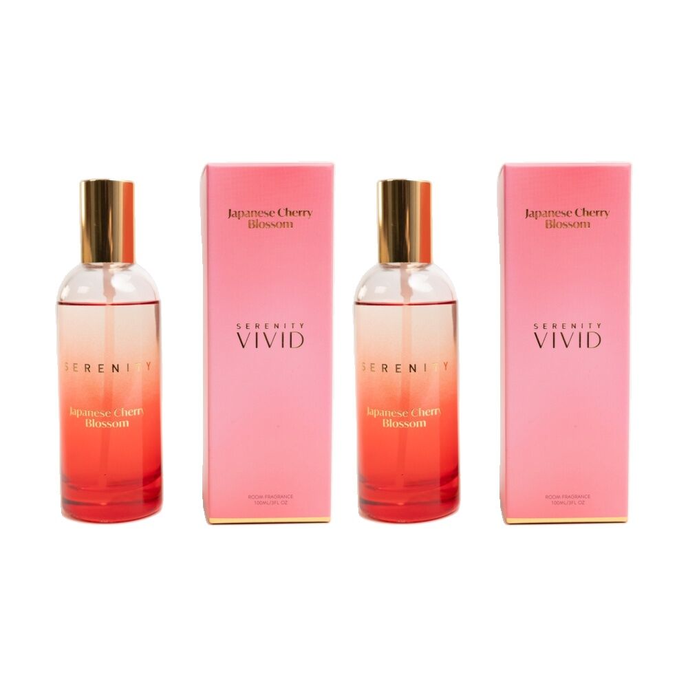 Serenity Japanese Cherry Blossom 100ml Room Spray Floral Aroma (2 Pack)