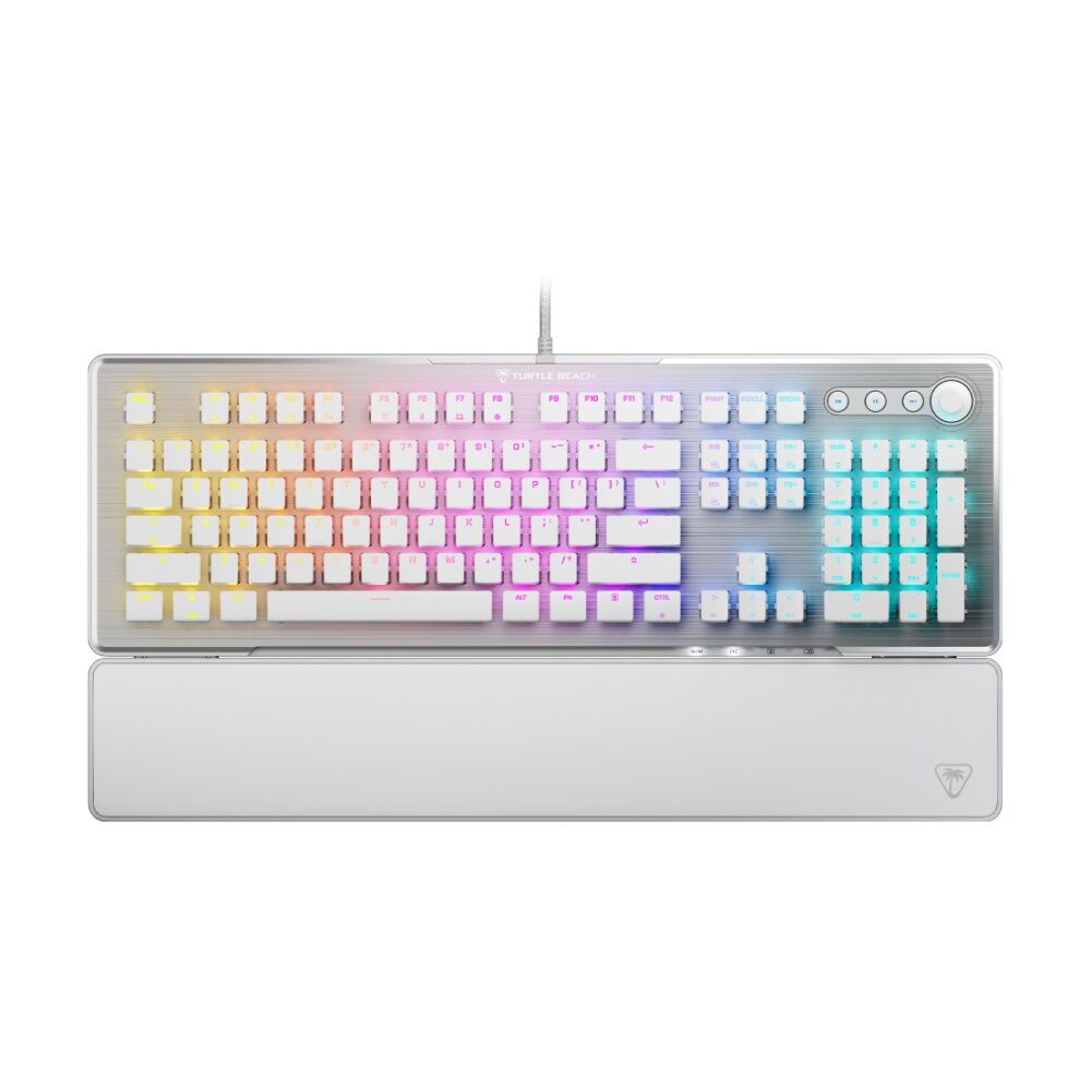 Turtle Beach White Vulcan II Wired RGB Optical-Mechanical Gaming Keyboard