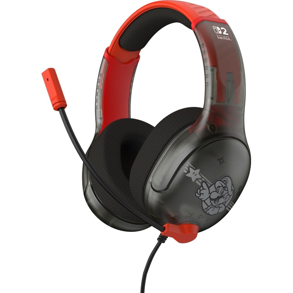 Turtle Beach Black Airlite Fit Wired Nintendo Switch 2 Gaming Headset Mario Star