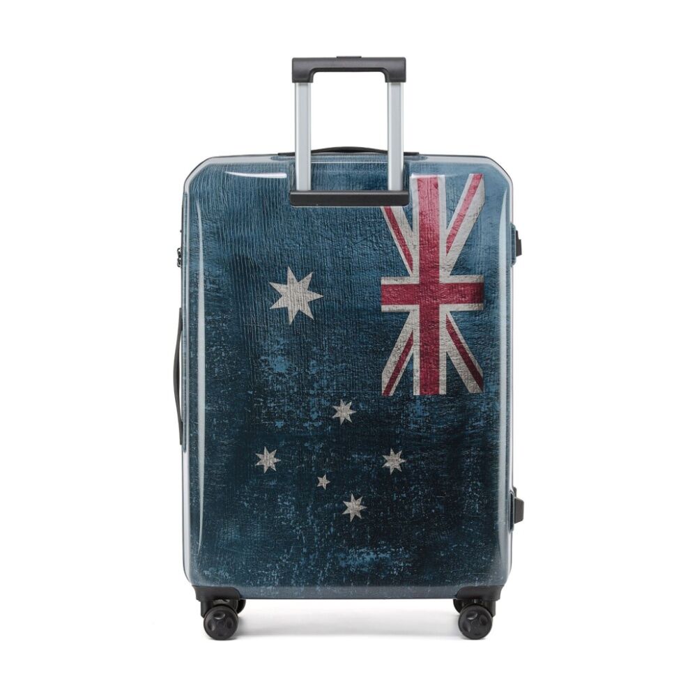 Tosca Australiana Suitcase Hard Shell Travel Luggage Australian Flag Large 76cm Tosca