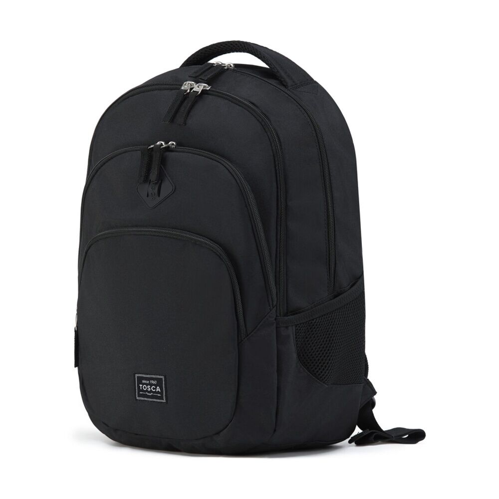 Tosca Urban Backpack Everyday Travel Bag With Padded Straps Black 32L