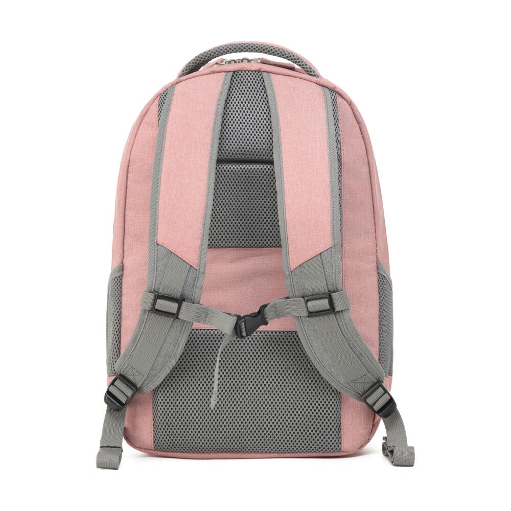 Tosca Urban Backpack Everyday Travel Bag With Padded Straps Pink Grey 32l — image 2