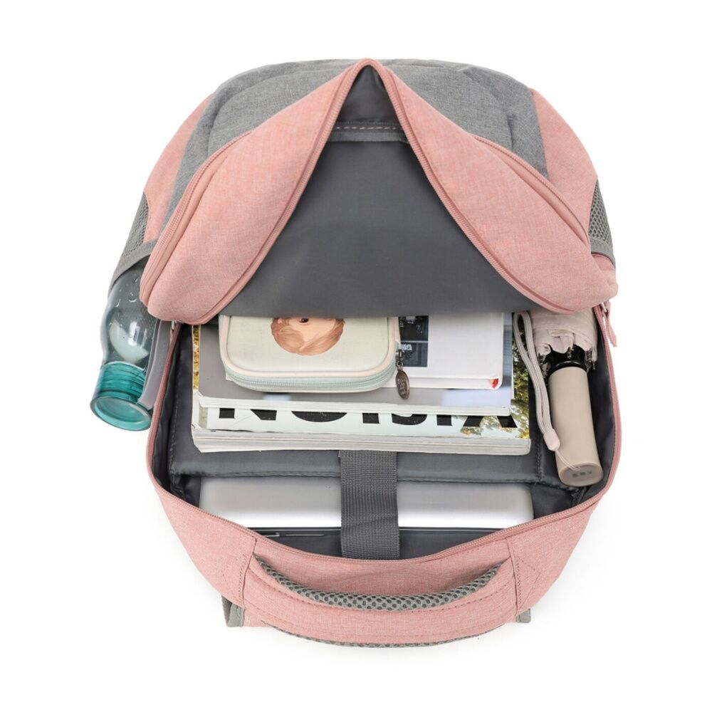 Tosca Urban Backpack Everyday Travel Bag With Padded Straps Pink Grey 32l — image 3