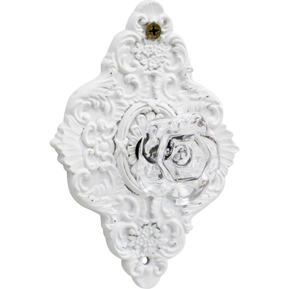 LVD 9.5x5x14cm Hermosa Diamond White Resin Hook Home Wall Decoration
