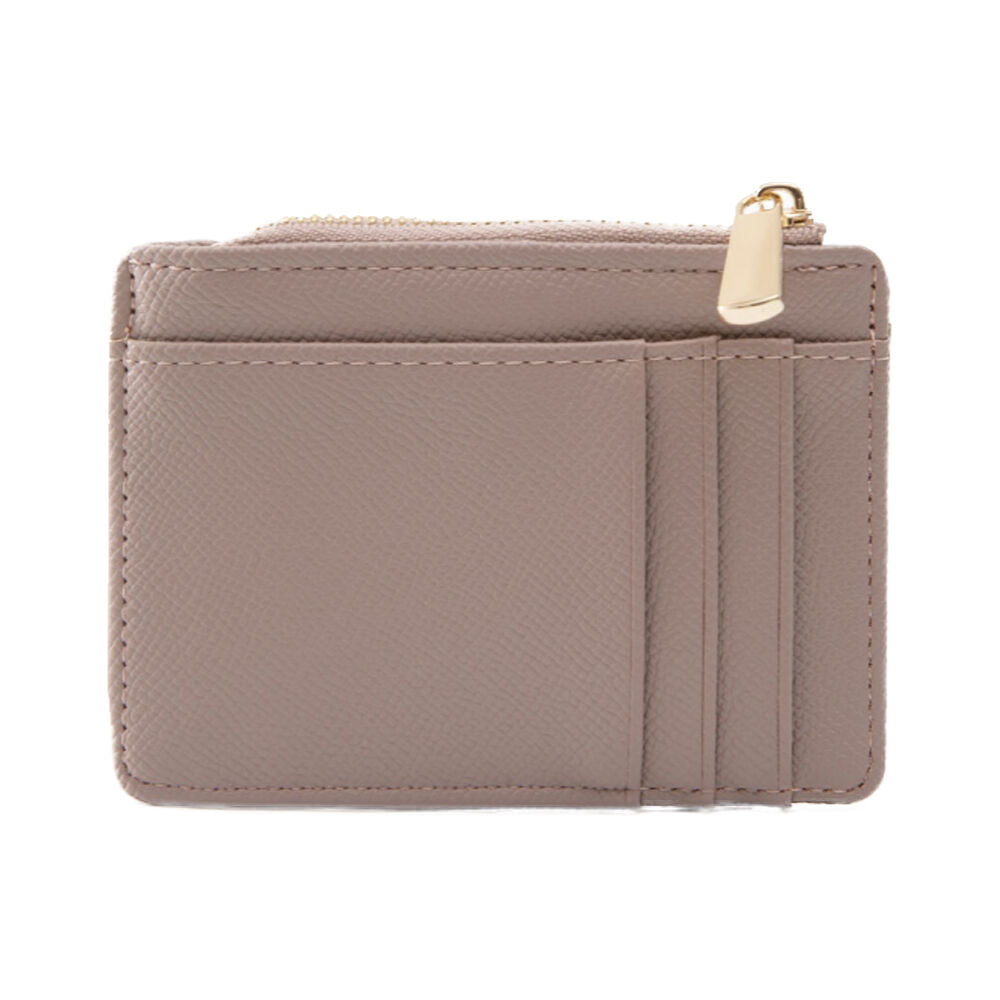 Tosca PU Wallet Textured Cardholder & Zip Slim Fit Purse Adobe Rose Beige Tosca — image 2