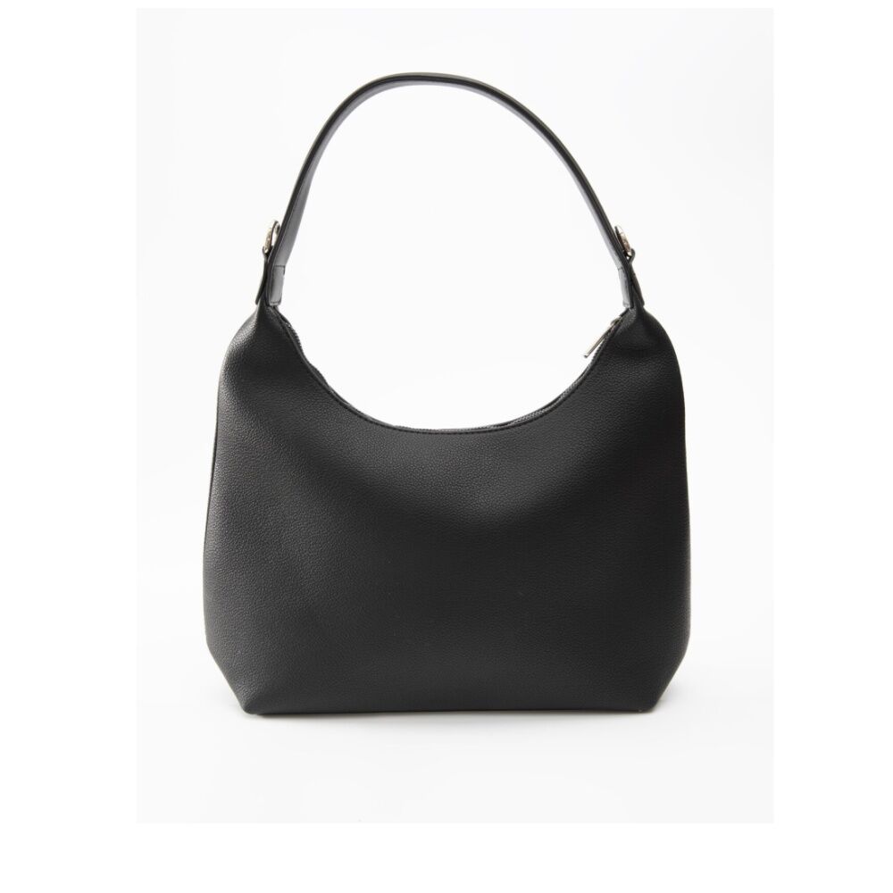 Tosca Handbag Textured Crescent Single Handle Zip Closure Bag Black Tosca — image 2