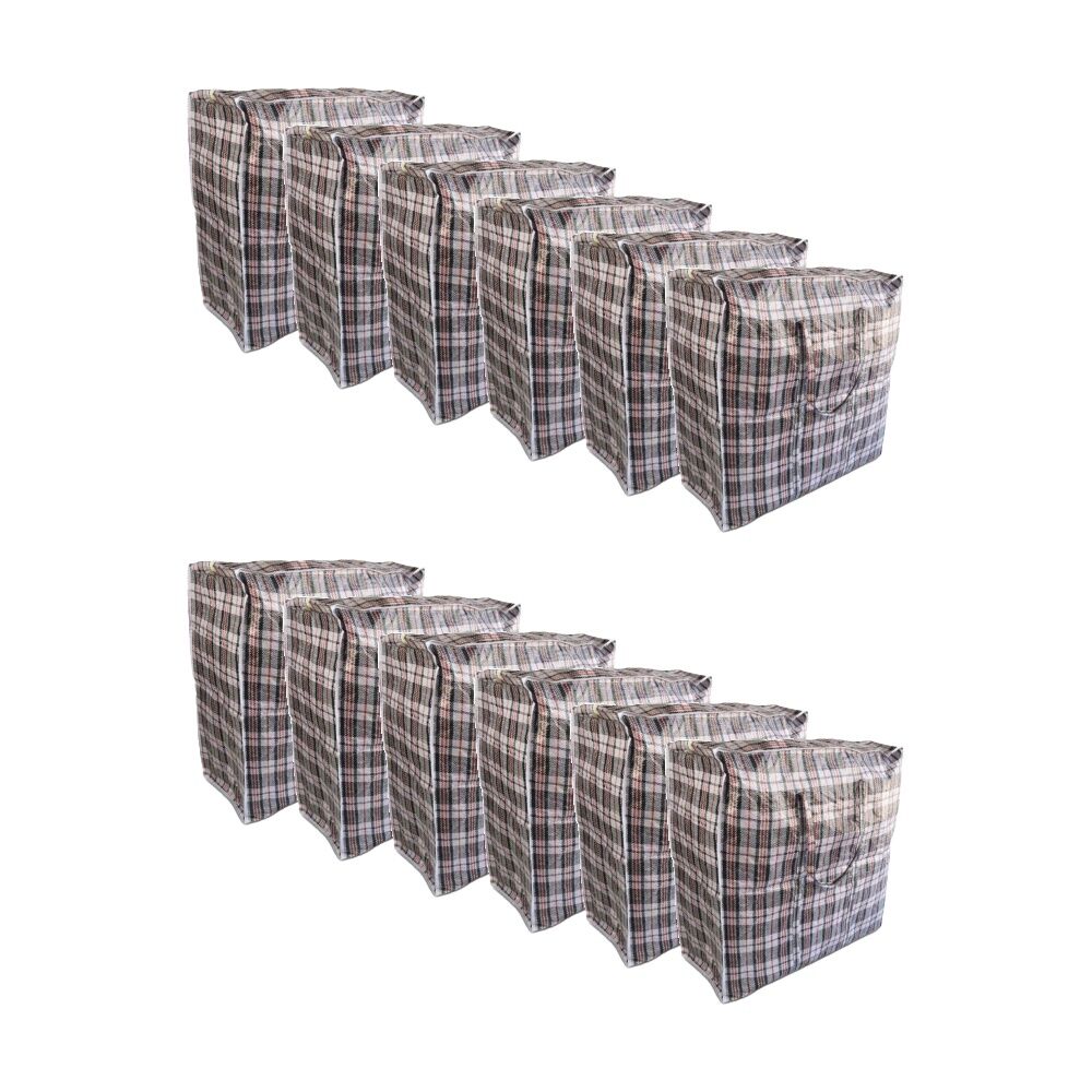 Braz Striped Home Organiser Storage Bag w/ Handle 70x70x30cm (12 Pack)