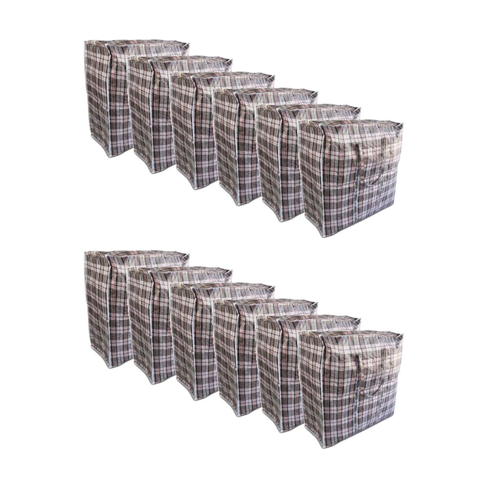 Braz Striped Home Organiser Storage Bag w/ Handle 60x60x30cm (12 Pack)