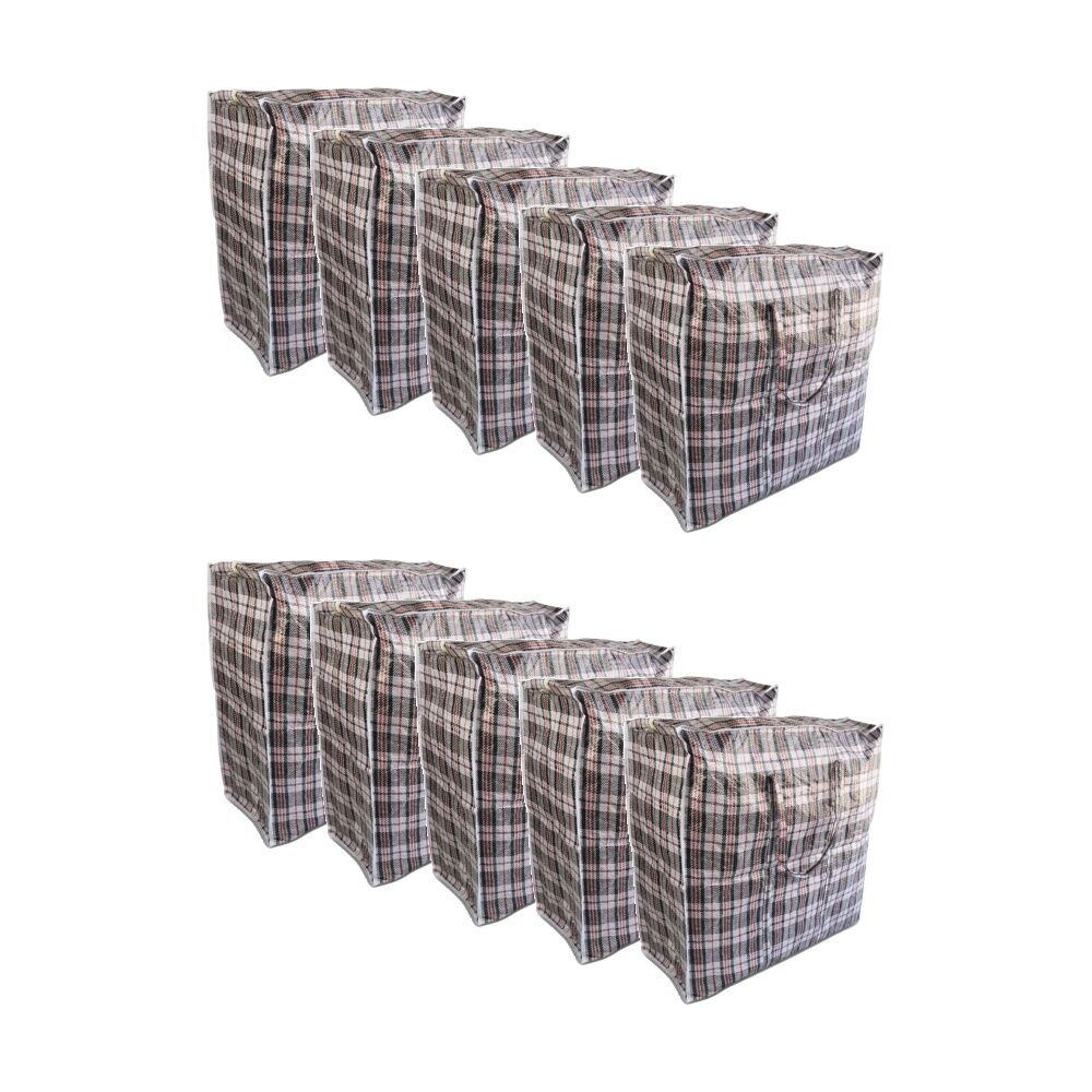 Braz Striped Home Organiser Storage Bag w/ Handle 50x50x30cm (10 Pack)