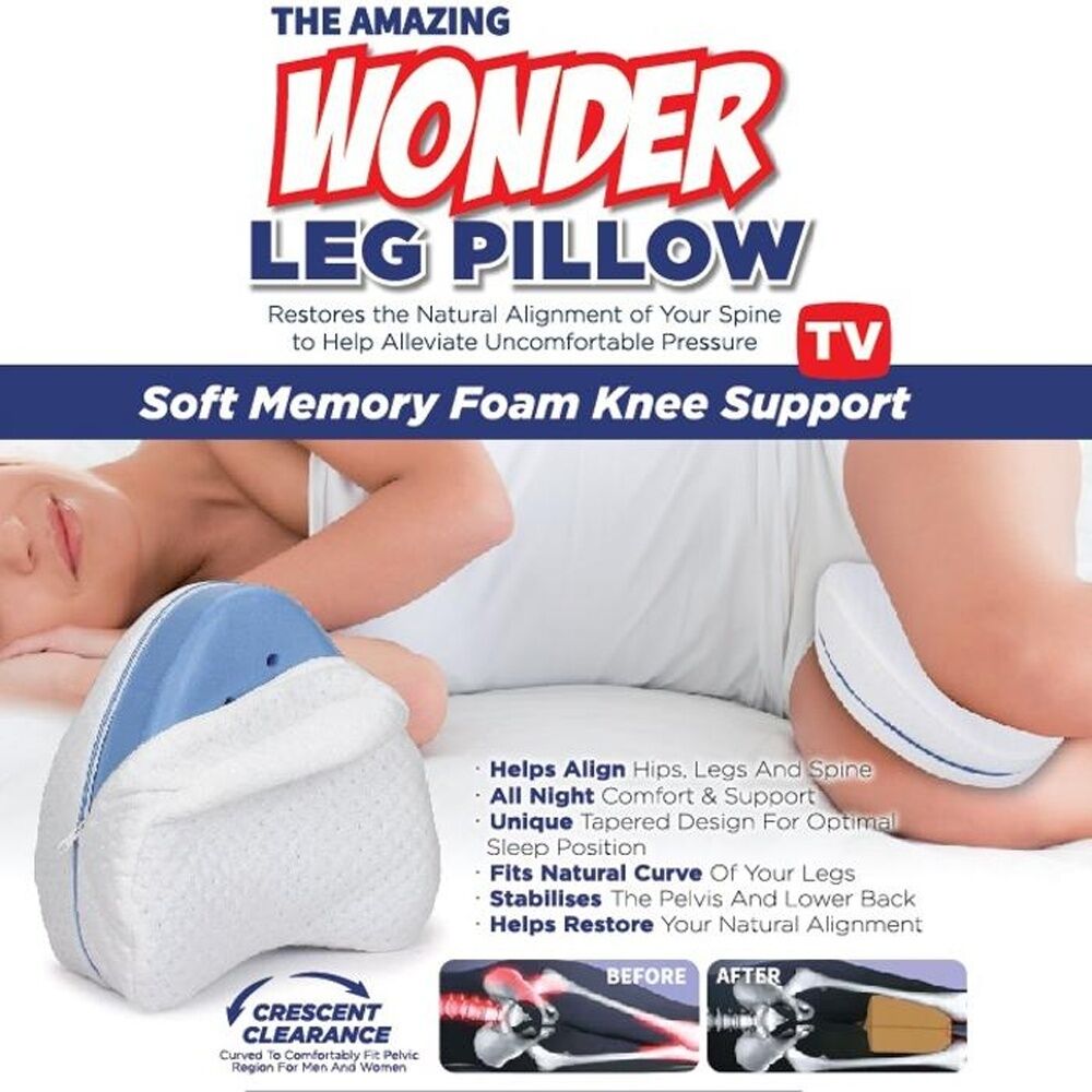 Astv White The Amazing Wonder Memory Foam Leg & Knee Support Pillow — image 2