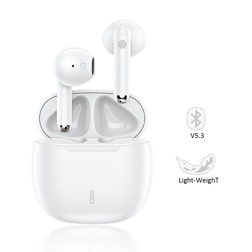 Sansai TWS Earphone V8 - Bluetooth 5.3 True Wireless Earbuds - Up To 30 Hours Playtime With Charging Case - Ultra-Lightweight 3.2g Per Earbud -
