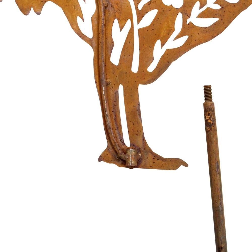 LVD 119x31x0.64cm Rustic-Coated Metal Medium Rooster Garden Stake Decor Ornament — image 2