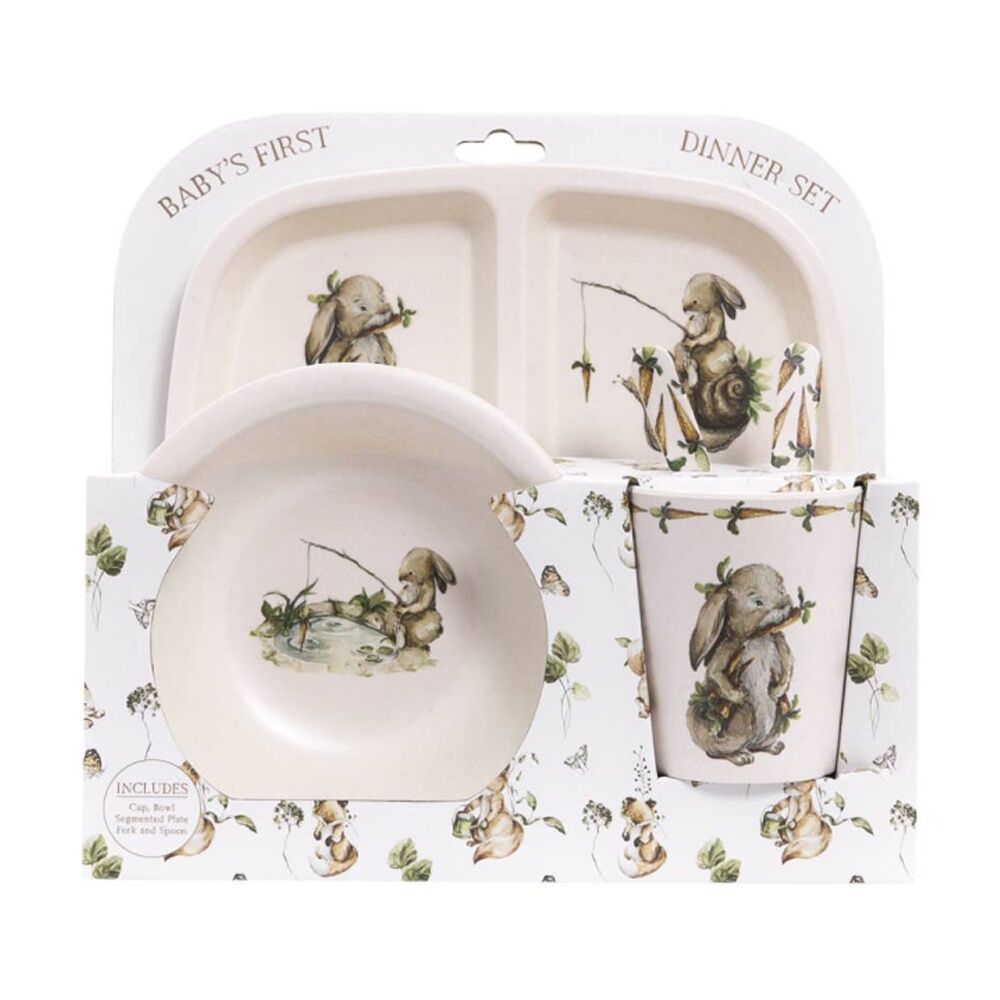 Tiny Wonders Baby/Children's My First Melamine Dinner Tableware Set White (5 Pieces)