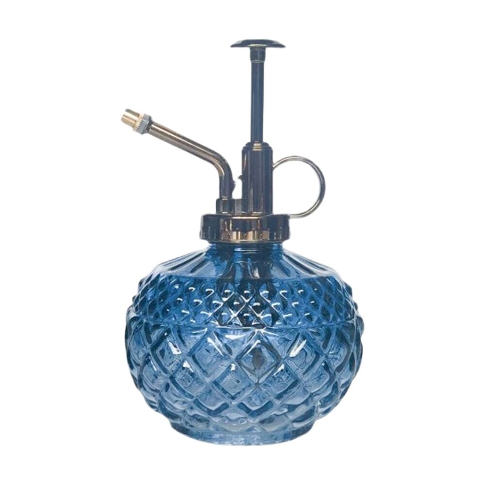 Urban Products 16cm Antique Water Mister Blue Glass Decorative Spray Bottle