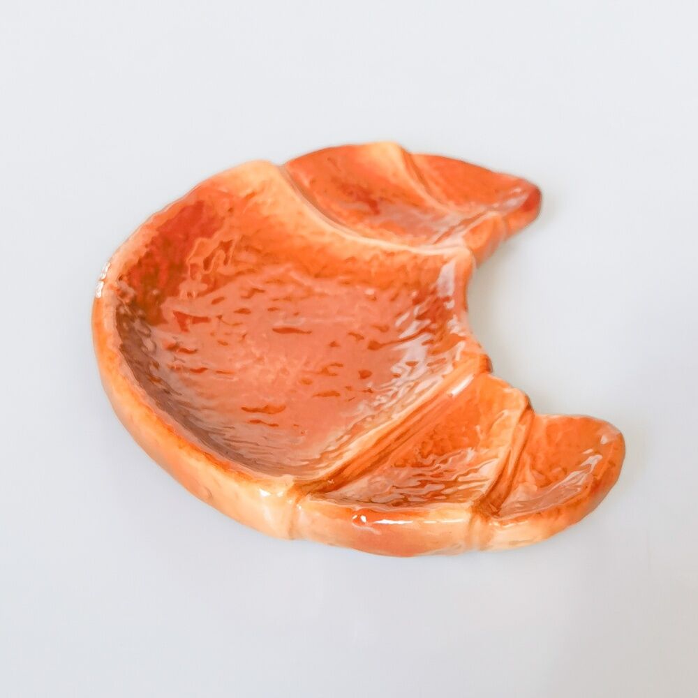 Urban Products Croissant Trinket Brown Ceramic Decorative Dish 11cm (4 Pack) — image 3