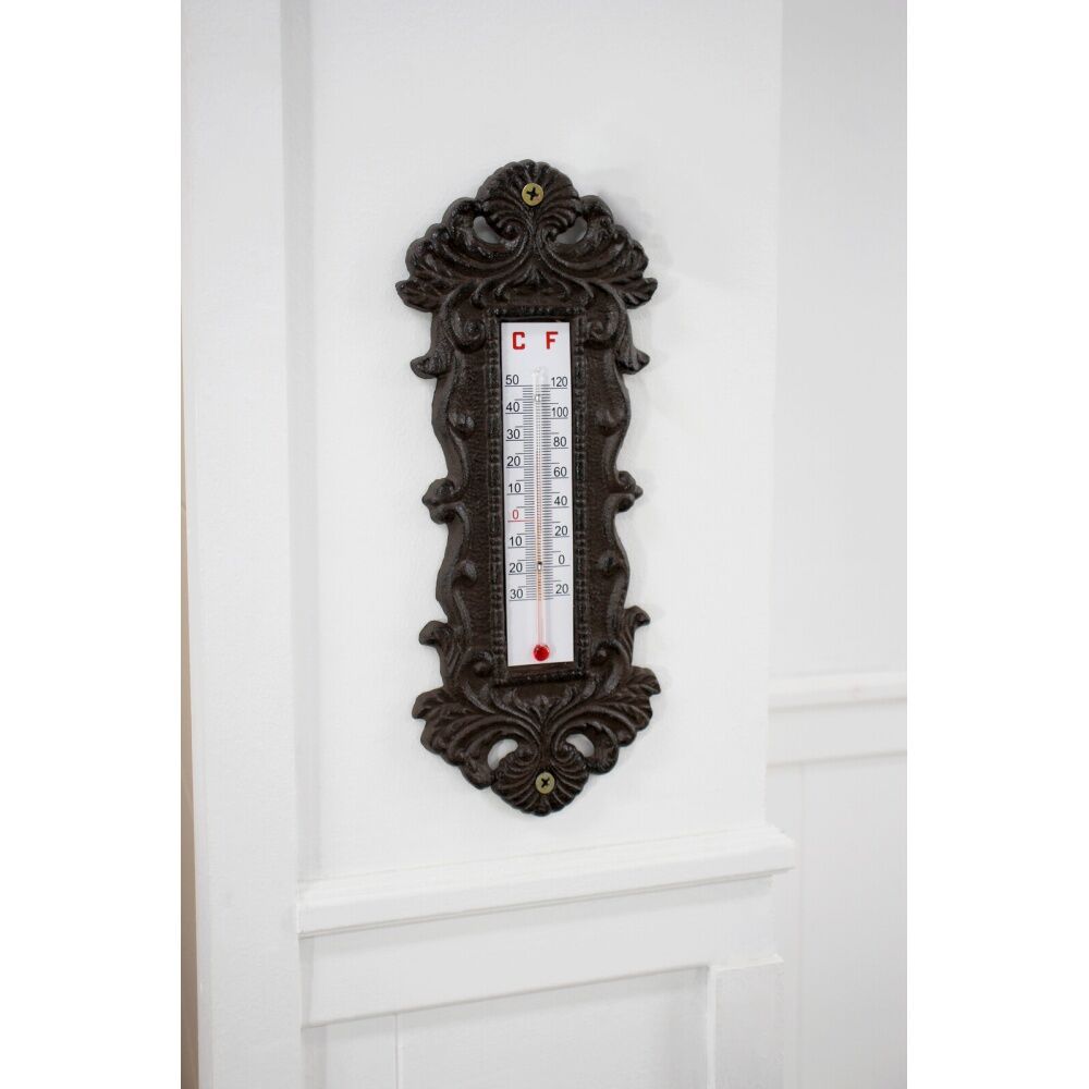 LVD 24.5x9.5x2cm Classic Decorative Cast Iron Thermometer Home Decor — image 2