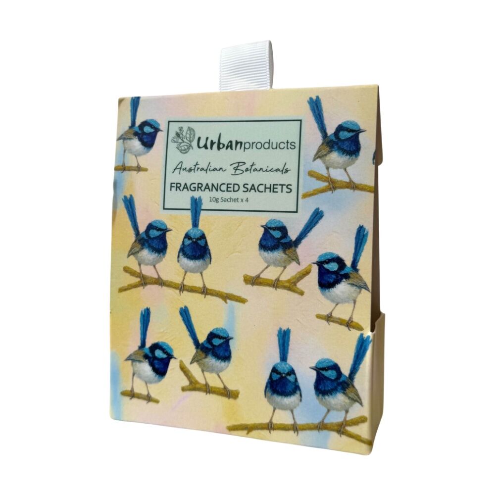 Urban Products Blue Wren Scented Sachets 10g Set Home Fragrance Beige (4 Pieces)