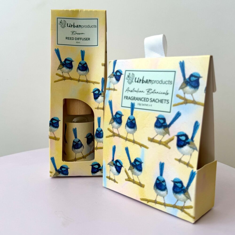 Urban Products Blue Wren Blossom Scent Oil Diffuser Beige 30ml (3 Pack) — image 3