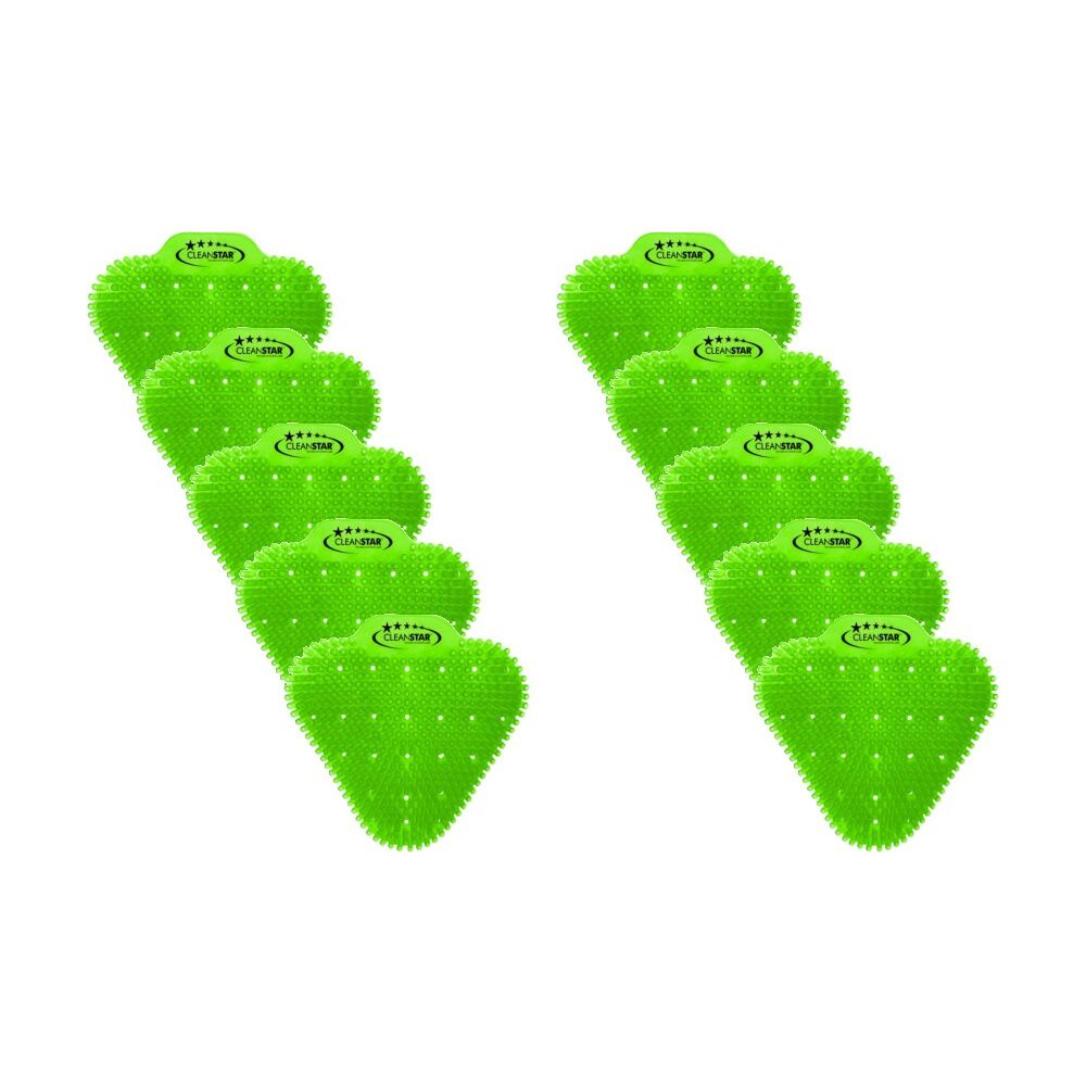 Cleanstar Anti-Splash Urinal Screens Citrus Fragrance Odour Control Green (10 Pieces)
