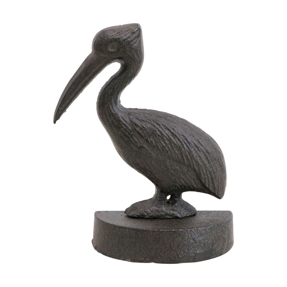 LVD 24x17x13cm Coastal Cast Iron Pelican Heavy Door Stopper Home Decor