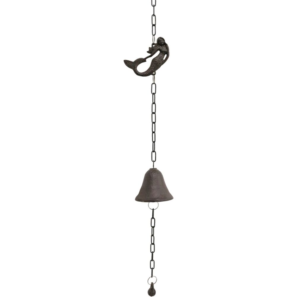 LVD 9x7.5x80cm Cast Iron/Steel Mermaid Hanging Chime Outdoor/Garden Decor — image 2