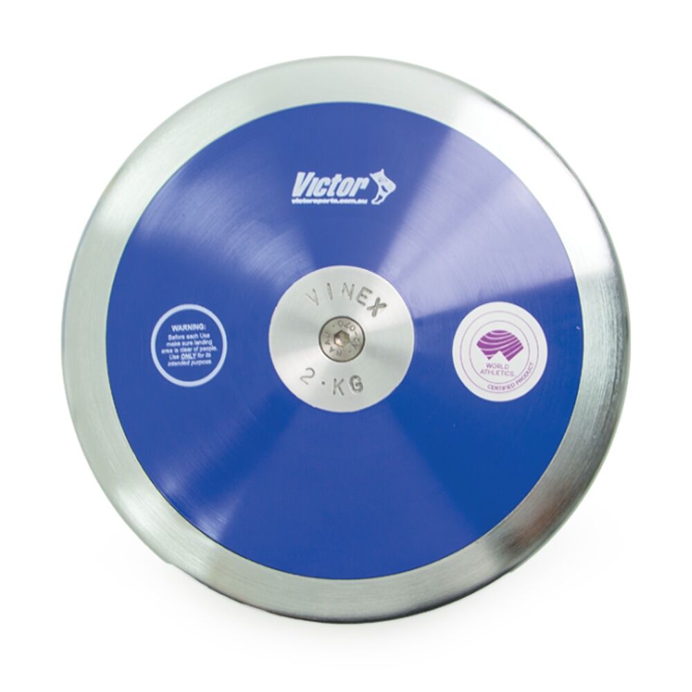 Victor Sports Discus Lo Spin Steel Rim Plastic Side Plates — 2kg