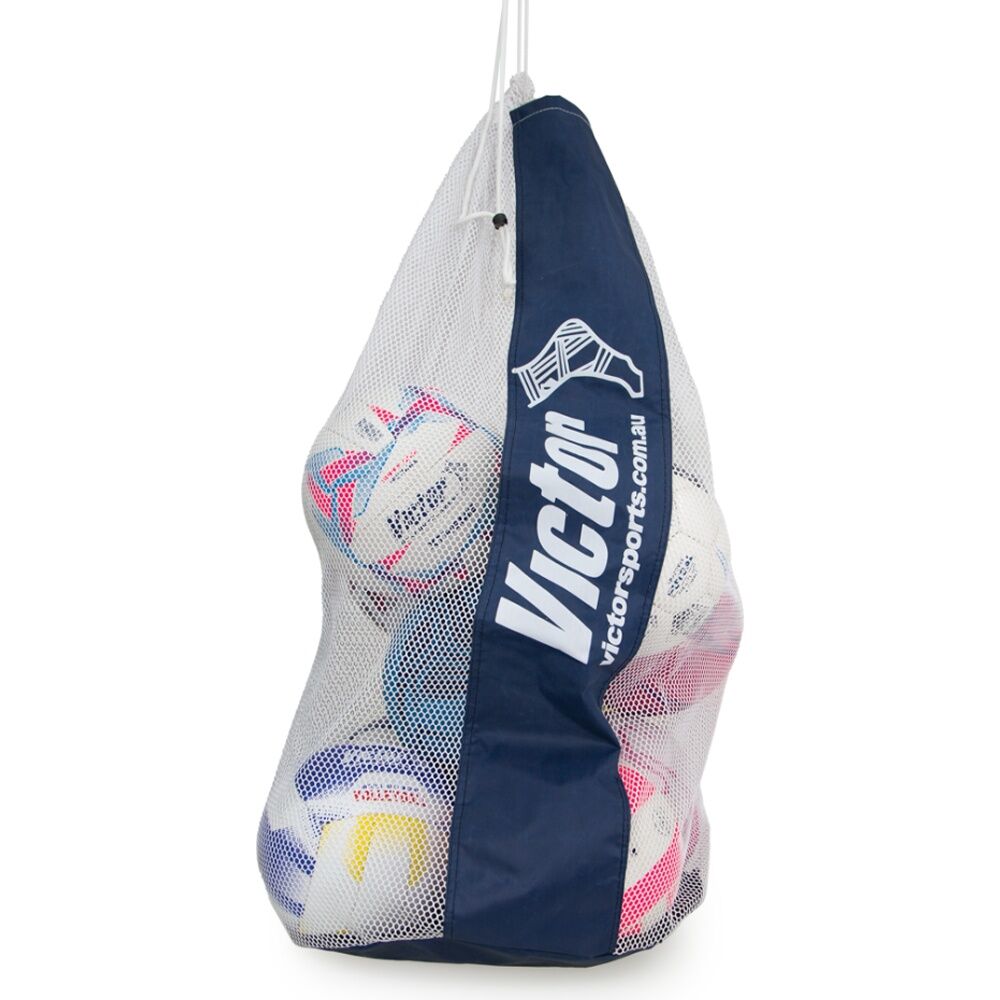 Victor Sports Mesh Ball Bag L Holds 15 Size 5 Balls w/ Drawstring Closing (4 Pack) — image 2