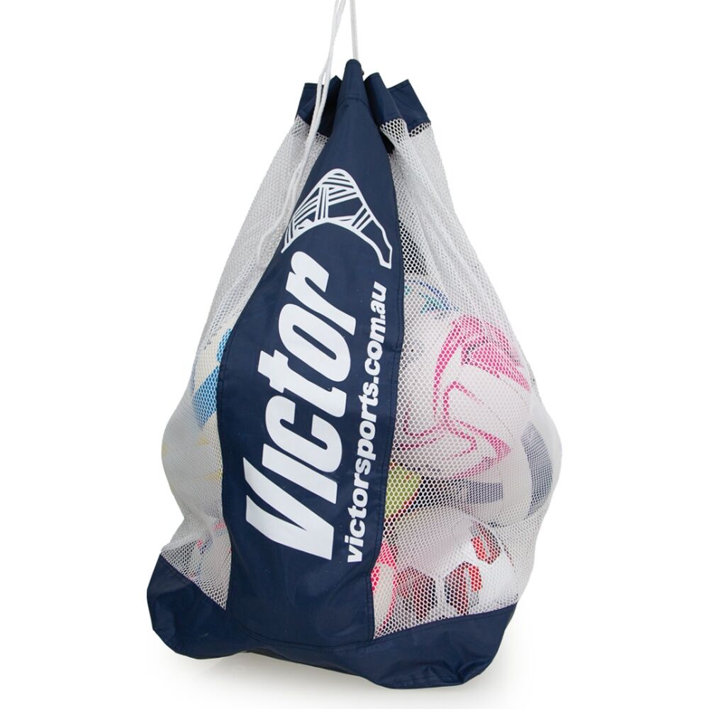 Victor Sports Mesh Ball Bag Pro Holds 18 Size 5 Balls With Drawstring Closing