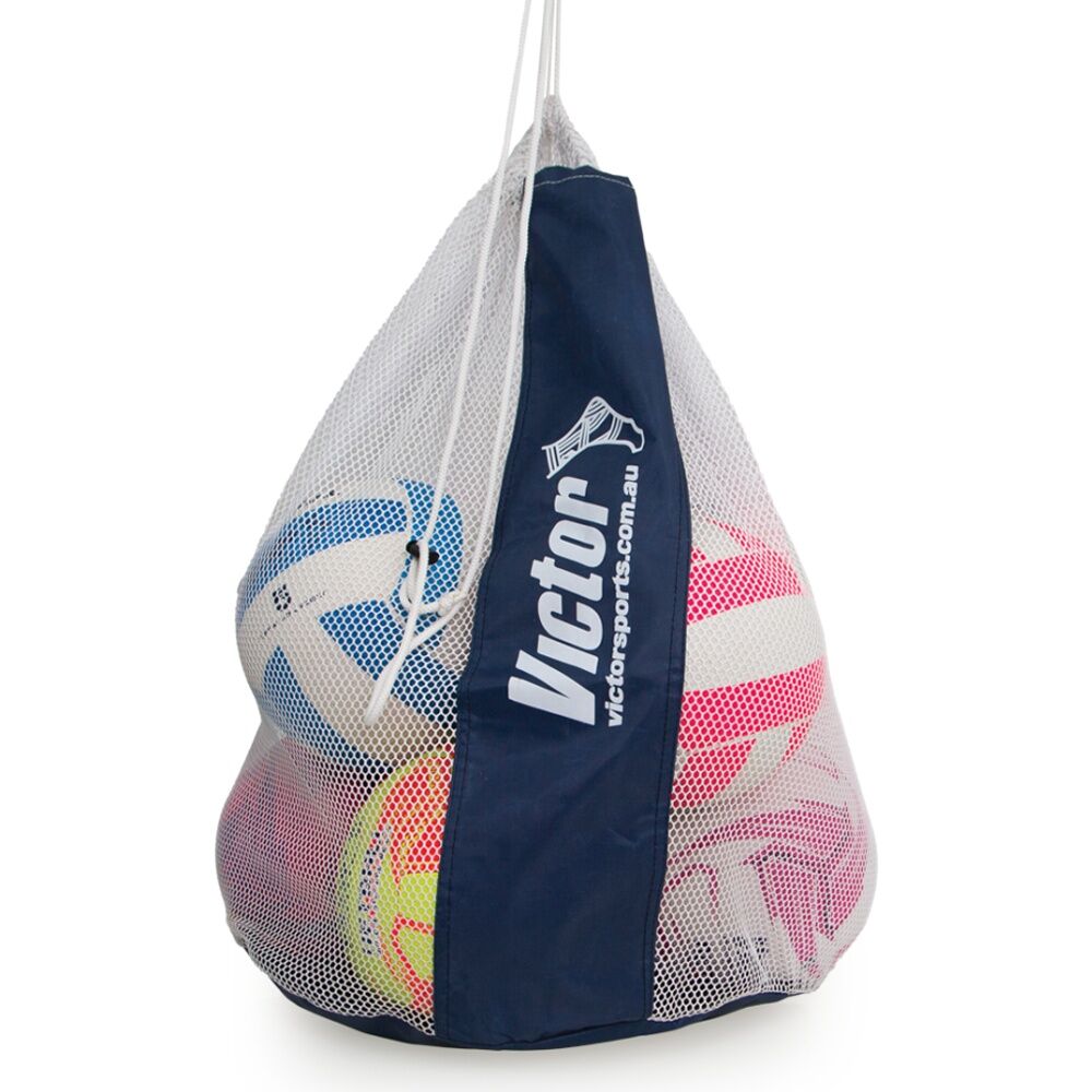 Victor Sports Mesh Ball Bag Small Holds 5 Size 5 Balls With Drawstring Closing